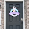 Big Dot of Happiness Spring Easter Bunny - Outdoor Happy Easter Party Decor - Front Door Wreath - 2 of 4