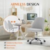PDTEND Armless Office Desk Chair with Wheels, Adjustable Swivel Task Vanity Chair - 3 of 4