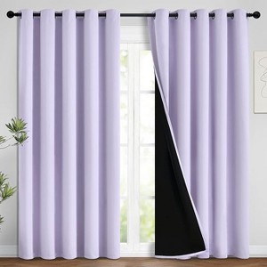 Yakamok Room Darkening Thermal Insulated Blackout Curtains for Bedroom (62Wx84L,Lilac 2 Panels) - 1 of 1