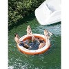 8/10FT Inflatable Floating Dock for Boats - Non-Slip EVA Platform with Mesh Swim Area & Rope Ladder - 3 of 4