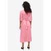 ellos Plus Size Knit Midi Dress With Surplice Neckline & Waist Tie - 3 of 4
