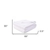 HomeRoots Twin Ivory Fleece Woven Polka Dots Plush Blanket - 3 of 4