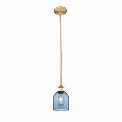 Bella - 1 Light Stem Hung Mini Pendant In Industrial Style-9 Inches Tall and 5.5 Inches Wide