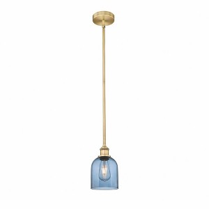 Bella - 1 Light Stem Hung Mini Pendant In Industrial Style-9 Inches Tall and 5.5 Inches Wide - 1 of 1