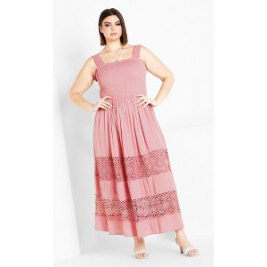 Women's Plus Size By The Beach Maxi Dress - blush | CITY CHIC - 1 of 4