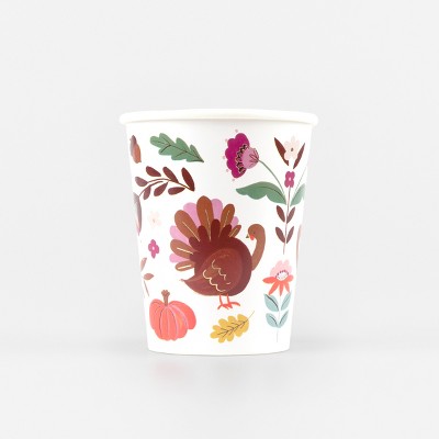 Meri Meri Folk Fall Cups (Pack of 8)