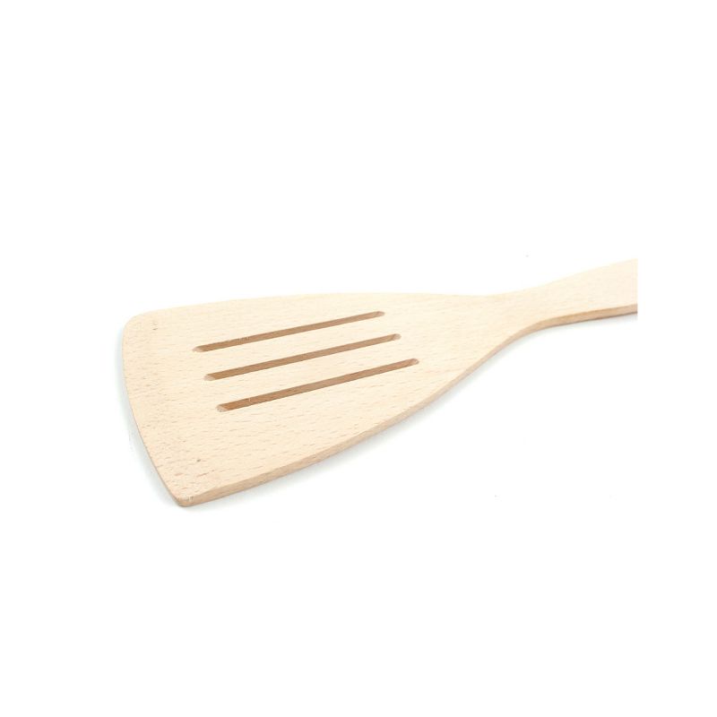 Vollum Wooden Slotted Spatula made of Beechwood - 11-3/4", 5 of 6