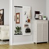 Lomsoe Wall Mounted Full Length Mirror, Full Body Mirror with Shelf, Full Body Mirror with Hook Wall Mounted Mirror(47.6*15.7in) - 2 of 4