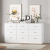 63" Dresser for Bedroom, 9 Drawer Dresser, Modern Dresser for Bedroom Organize, with Power Outlet, Wide Drawer, for Living Room, Hallway - 2 of 4