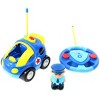 Link 4" Cartoon RC Police Car with Music, Lights & Action Figure, Remote Control Toy for Toddlers & Kids | Blue - image 3 of 4