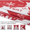 TackView Christmas Pillow Covers Set of 4, Christmas Decorations Merry Christmas Snowflake Throw Pillow Covers Deer Xmas Tree Decor - 3 of 4