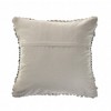 HomeRoots 18" X 18" Blue And Ivory 100% Cotton Geometric Zippered Pillow - 4 of 4