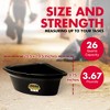 Little Giant 26 Quart Space Saving Mounted Hanging Corner Livestock Feeder For Horses, Sheep, Goats, Alpacas, Cattle, & Farm Animals, Plastic, Black - 3 of 4