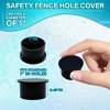 Poolzilla Black Pool Safety Fence Hole Cover (25 Pack / 50 Pack) - 2 of 4