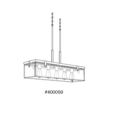 Elegant Modern Brushed Nickel Linear Chandelier with Beveled Glass