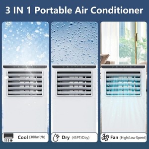 Acekool 8,000 BTU Portable AC - 3-in-1 Cooling, Dehumidifier & Fan for Rooms Up to 350 Sq.Ft - 1 of 4