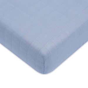 Babyletto Dewdrop Muslin Crib Sheet, GOTS Certified Organic Cotton - 1 of 4