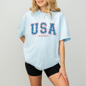 Simply Sage Market USA 1776 Stars Garment Dyed Tee - 1 of 4