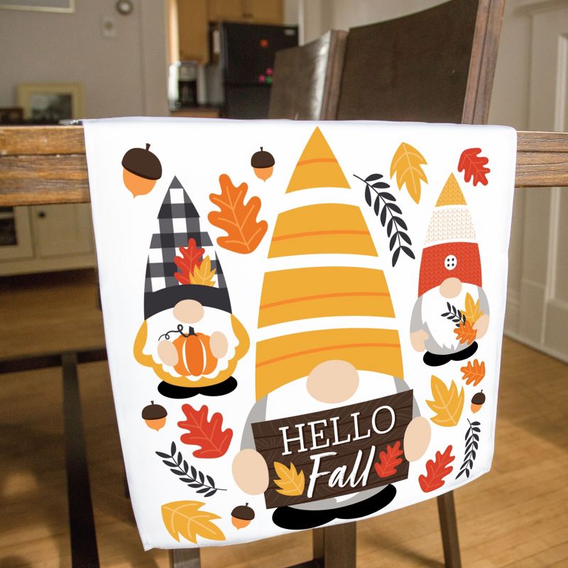 Big Dot of Happiness Fall Gnomes - Autumn Harvest Party Dining Tabletop Decor - Cloth Table Runner - 13 x 70 inches, 2 of 7