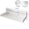 Washer Dryer Countertop, Laundry Countertop Wwith 2-Tier Storage Shelf & Edge Rails, Laundry Over Washing Top Protector for Washer and Dryer - 2 of 4