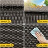 Outdoor Garden Deck Box, PE Rattan Wicker Patio Large Storage Box with Handles and Wheels, 110 Gallon, for Patio Furniture, Garden Tools - 3 of 4