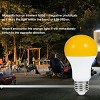 DORESshop 40-Watt Equivalent A19 Dusk to Dawn Light Bulbs Outdoor,E26 Base Bug Lights for Outside in Yellow-Colored 2000K (4-Pack) - 4 of 4