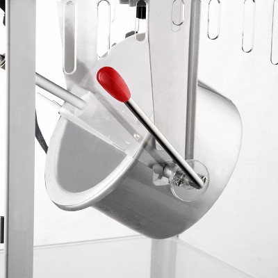 Little Bambino Black Retro Countertop Popcorn Machine with Stainless Steel Kettle