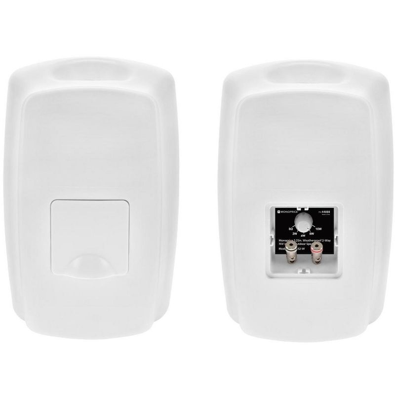 Monoprice WS-7B-52-W 5.25in. Weatherproof 2-Way 70V Indoor/Outdoor Speaker White (Each) For Whole Home Audio Systems Restaurants Bars Patio Poolside, 4 of 7