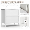 RoyalCraft Modern Fluted Design Dresser with 3 Drawers for Bedroom Storage, White - Chest Organizer Cabinet and Nightstand Furniture Set - 2 of 4