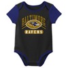 NFL Baltimore Ravens Infant Boys' 3pk White Bodysuit - 2 of 4