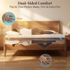 3/4 Inch Mattress Topper Extra Firm, Dual Sided Flippable Foam Bed Pad for Back Pain, High Density Support Mat - 2 of 4