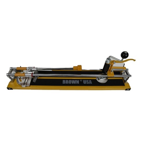 Brown Usa Brmtc0026 24 Inch 3 In 1 45 Degree Precise Cut Angle Heavy Duty Rugged Cast Aluminum Frame And Head Tile Cutter Yellow Target