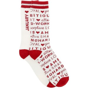 Pavilion Gift Company - January - M/L Unisex Crew Sock - Socks - 1 of 4