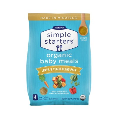 Simple Starters Organic Frozen Lentil & Veggie Blend - 16oz/4pk