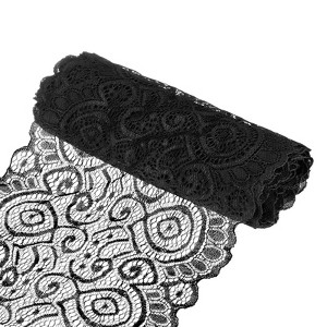 Unique Bargains Elastic Lace Fabric Ribbon Stretchy Trim Pattern for Bridal Wedding 1 Pc - 1 of 4