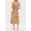 August Sky Women's Floral Cowl Slip Midi Dress - image 2 of 4