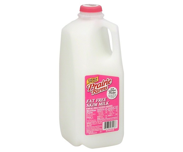 Prairie Farms Skim Milk - 0.5gal