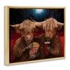 Stupell Industries Cattle in Movie Theater Black Framed Floater Canvas Wall Art - 3 of 4