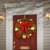 36" Prelit Cozy Christmas Wreath Red and Clear Lights - National Tree Company - 2 of 4