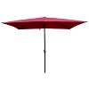 6 x 9ft Patio Umbrella Outdoor Waterproof Umbrella with Crank and Push Button Tilt without flap for Garden Backyard Pool Market - 2 of 4