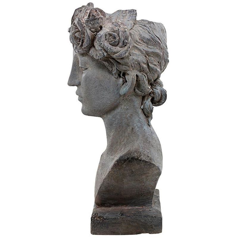 Design Toscano Flora, Roman Nymph of Flowers Sculptural Head Planter, 5 of 10