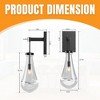 DAKAFUL Modern Raindrop Design Wall Sconce, Industrial Wall Mount Light,E12Base Stylish Accent Lighting for Bedroom, Living Room - 4 of 4