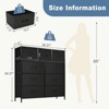 SKRAN 9-Drawer Dresser, Fabric Storage Tower For Bedroom, Tall Chest Organizer Unit With Fabric Bins, Steel Frame, Wood Top, Easy Pull Handle - 3 of 4