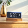 Unique Bargains Digital Corded Electric Temperature Dimmable Snooze Alarm Clock 6.3 x 2.2 x 1 inch - 2 of 4