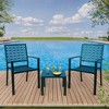 3-Piece Outdoor Bistro Set, Modern Patio Furniture Set with Chairs and Table for Lawn,Garden,Balcony - 4 of 4