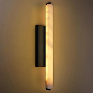 Dimmable LED Wall Mounted Sconce With Alabaster Shade - 1 of 4