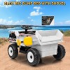 12V Kids Ride On Dump Truck with Remote Control,Ride On Car Toy with Spring Suspension,Music,LED Lights,White - 3 of 4