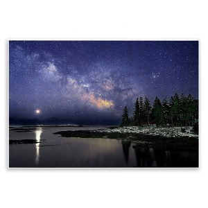 Stupell Industries Galaxy Stars Over Coastal Winter Night Wall Plaque Art, 15" x 10" - 1 of 4