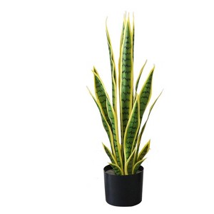 Snake Plant Fake, Small Snake Plants, Sansevieria Plants, Indoor Pots, for Home and Office Decor - 1 of 4