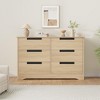 6 Drawer Dresser for Bedroom, Natural Chest of Drawers with Embedded Handles Design - 4 of 4